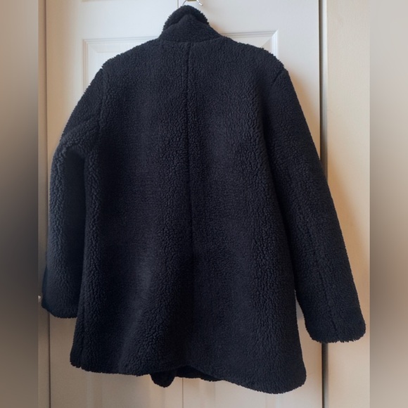 Sebby Black Teddy Coat - Picture 2 of 5
